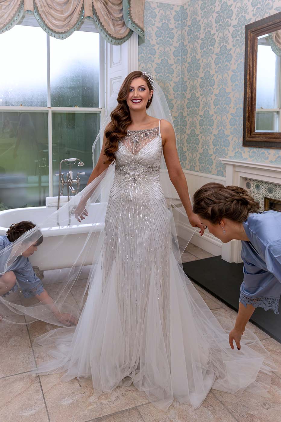 A LITTLE WINTER MAGIC: Eleganza Real Bride Sarah Wears Eleganza Iconica Image
